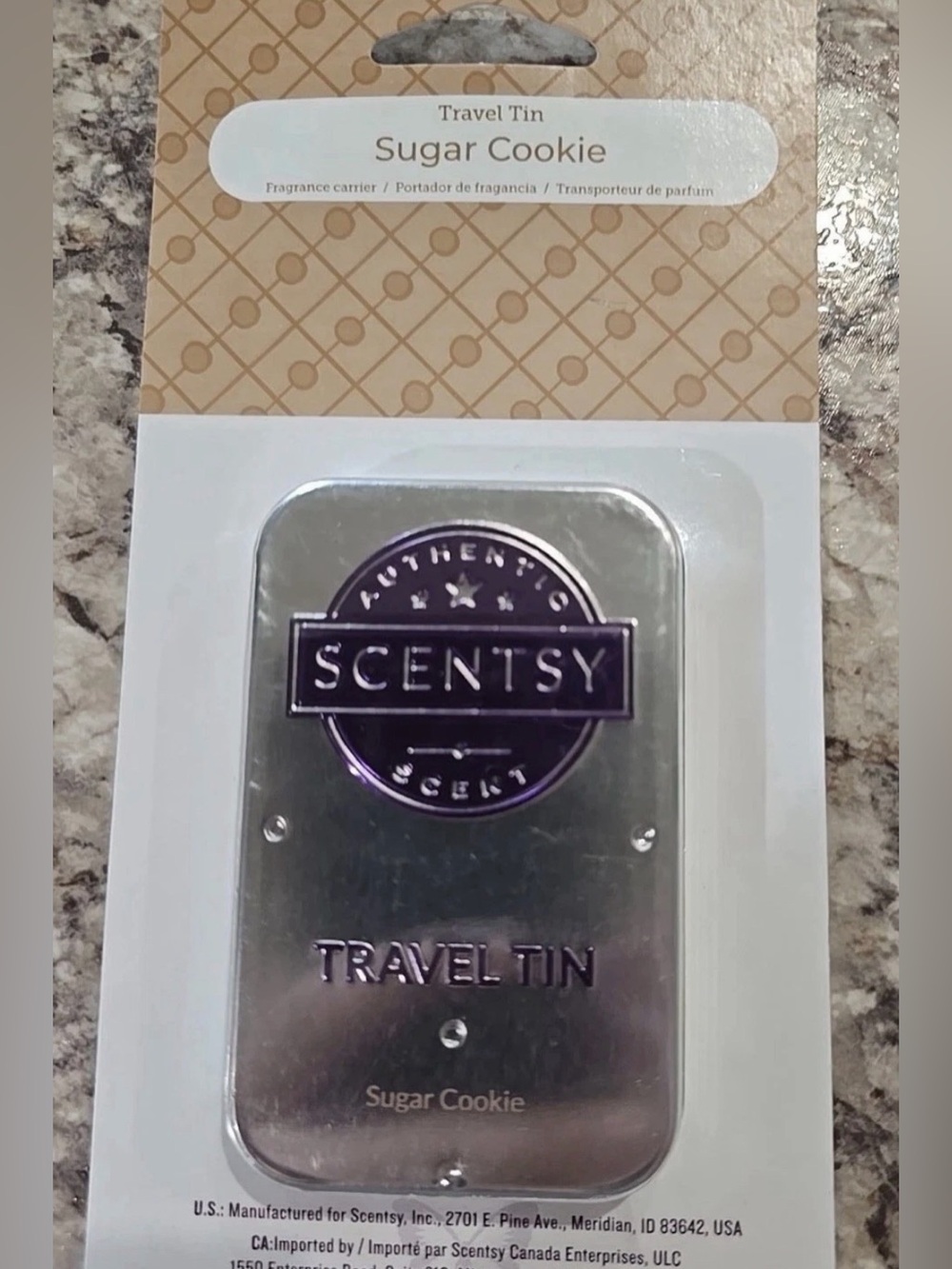 Scentsy Travel Tin "Sugar Cookie" New In Package